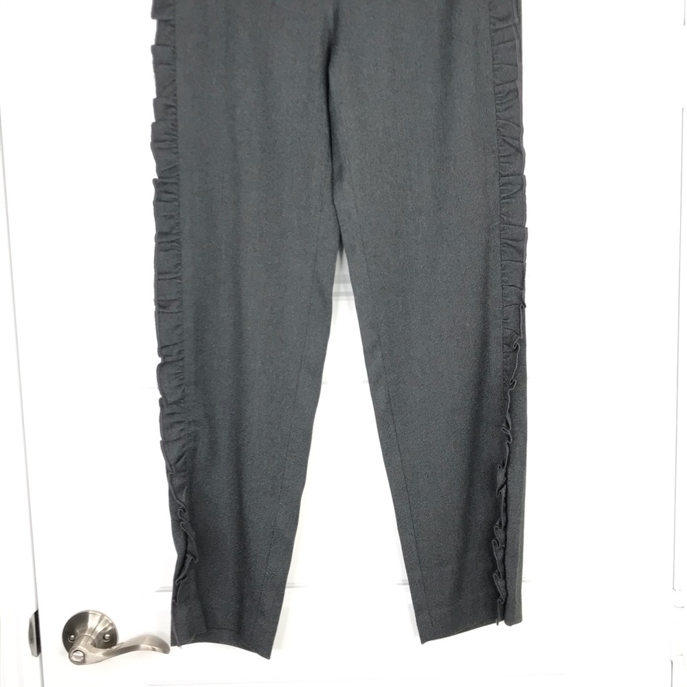CLUB MONACO Gray Pants With Side Ruffle Trim Size 2 - Picture 6 of 13